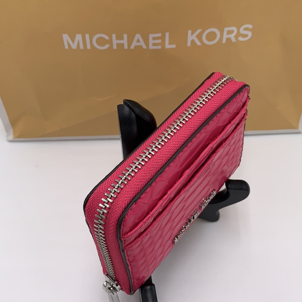 Michael Kors Hamilton Small Satchel & Medium zip around card case electric Pink - Picture 14 of 16